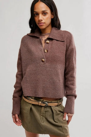Free People Trading Up Polo Enchanted Oak Melange