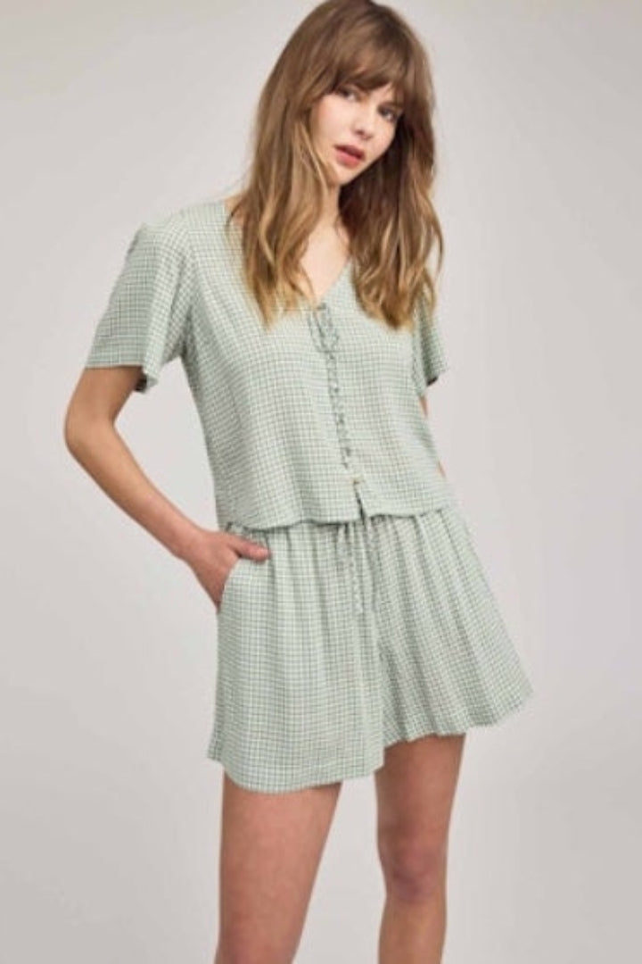Gentle Fawn Quinn Pistachio Gingham
