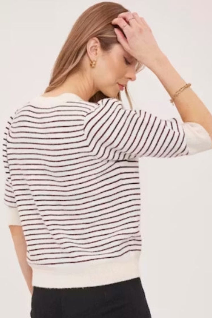 Gentle Fawn Hildi Sweater Fig Stripe