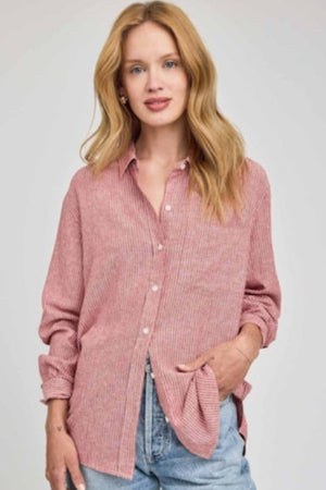 Gentle Fawn Dominque Shirt Garnet Stripe