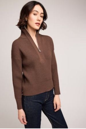Gentle Fawn Hope Half Zip Sweater Java