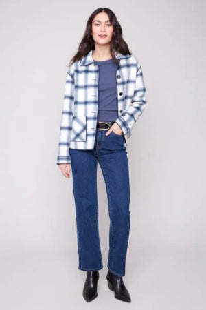 Charlie B Reversible Plaid Jacket Moonlight