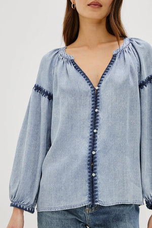 Rails Toshi Top Medium Cloud Wash