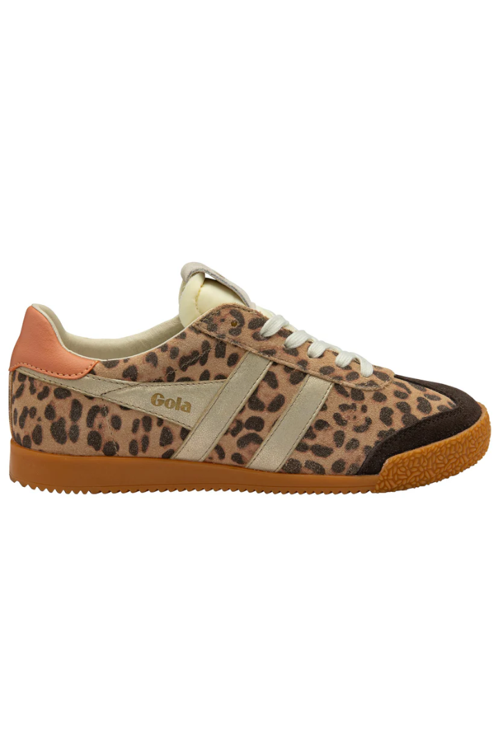 Gola Elan Safari Trainer Leopard/Mocha/Gold/Terracotta