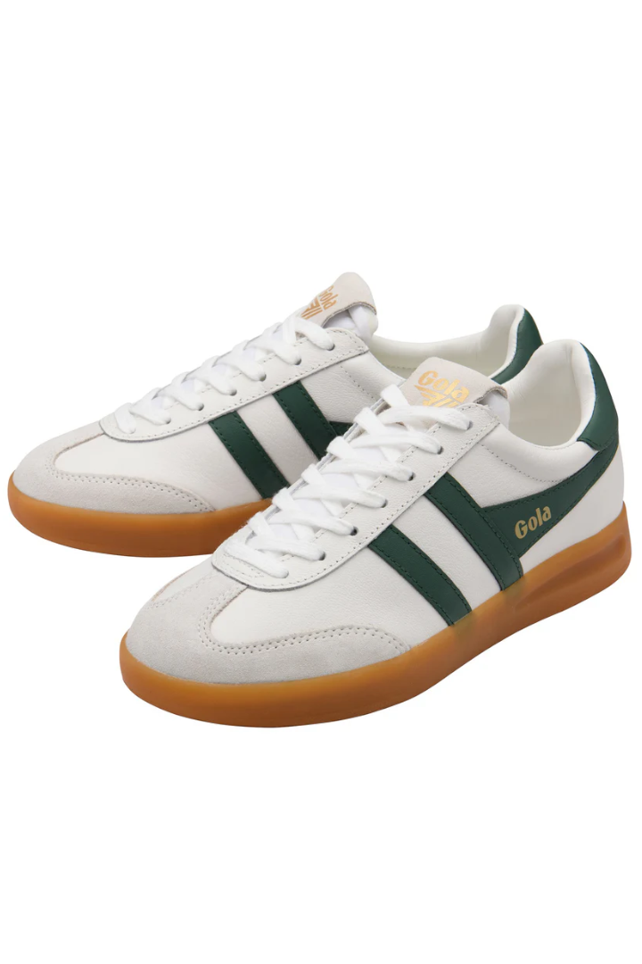 Gola Cyclone Leather White/Evergreen/Gum