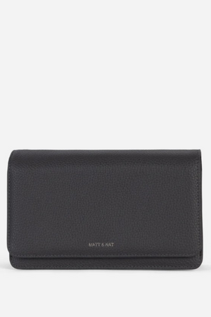 Matt & Nat Bee Grain Crossbody Bag Coal