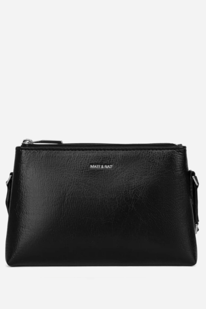 Matt & Nat Indie Theme Crossbody Bag Black