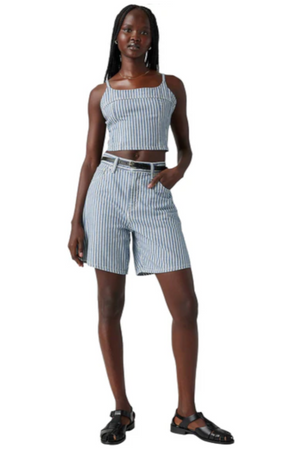 Levi's High Rise Baggy Shorts Mischa Stripe