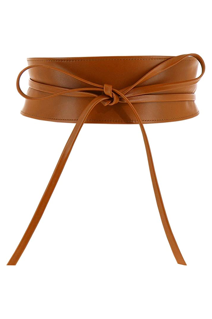 Suzy D Olivia Leather Belt Camel