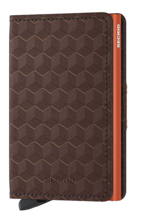 Secrid Slim Wallet Optical Brown Orange