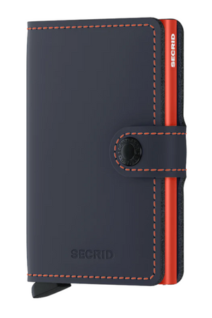 Secrid Mini Wallet Nightblue and Orange