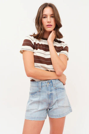 Daze Valley Girl Short High Rise Patch Pocket Romcom