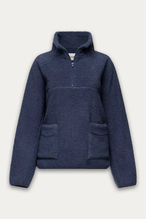 Kuwalla Carter Sherpa Zip Up Washed Indigo
