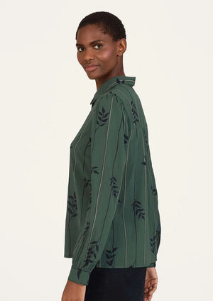 Thought Ramona Printed Shirt Forest Green