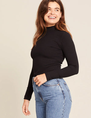 Boody Ribbed Turtleneck Black