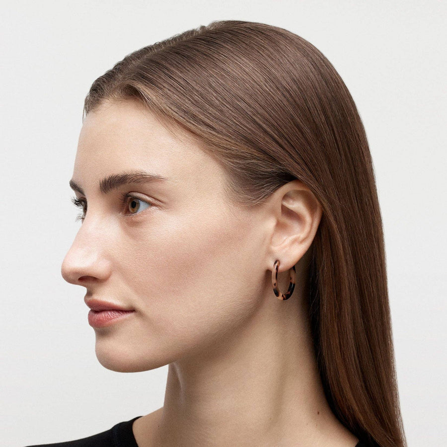 Mini Hoops in Amethyst