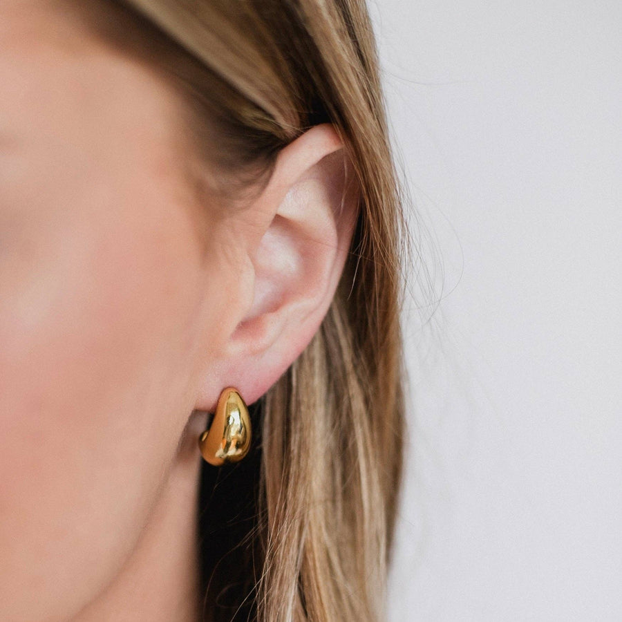 Petite Gold Dome Earrings