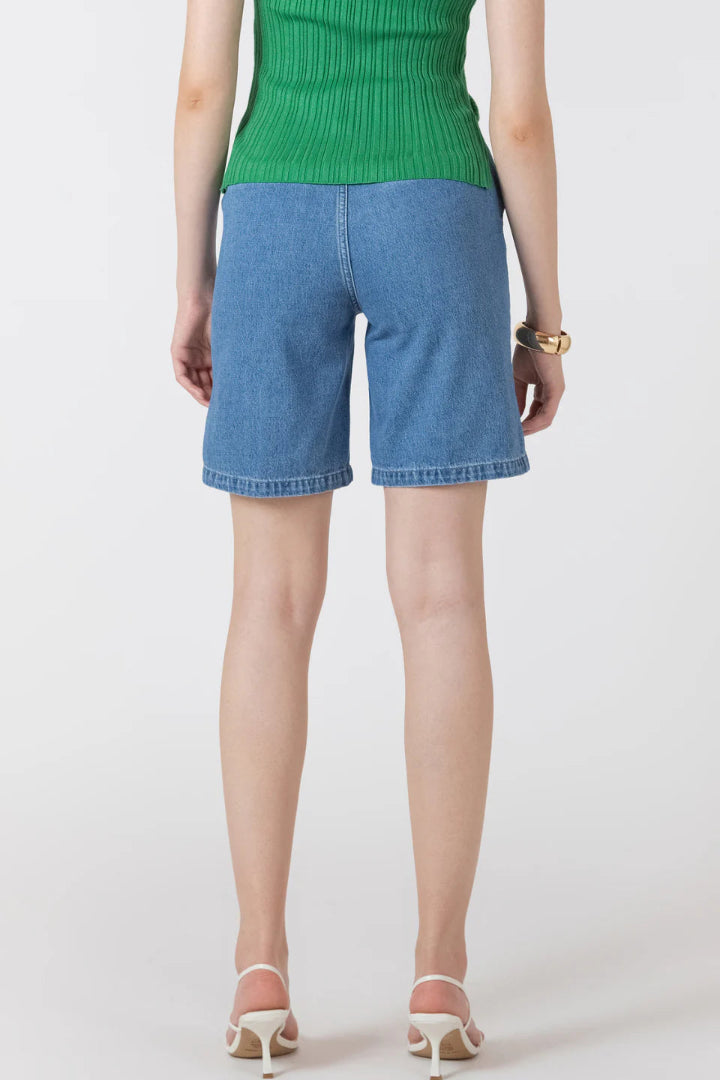 Black Tape Bermuda Denim Short True Blue Wash