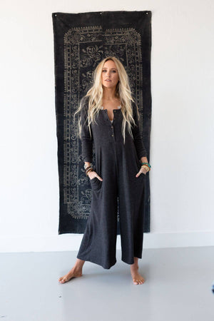 Three Bird Nest Simply Comfort Jumpsuit Dark Grey