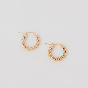 Petite Gold Palermo Mini Hoops