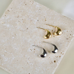 Tish Cove // Crescent Stud Earrings