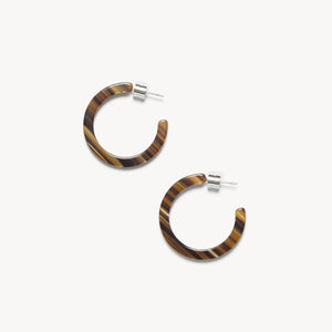 Mini Hoops in Tiger's Eye
