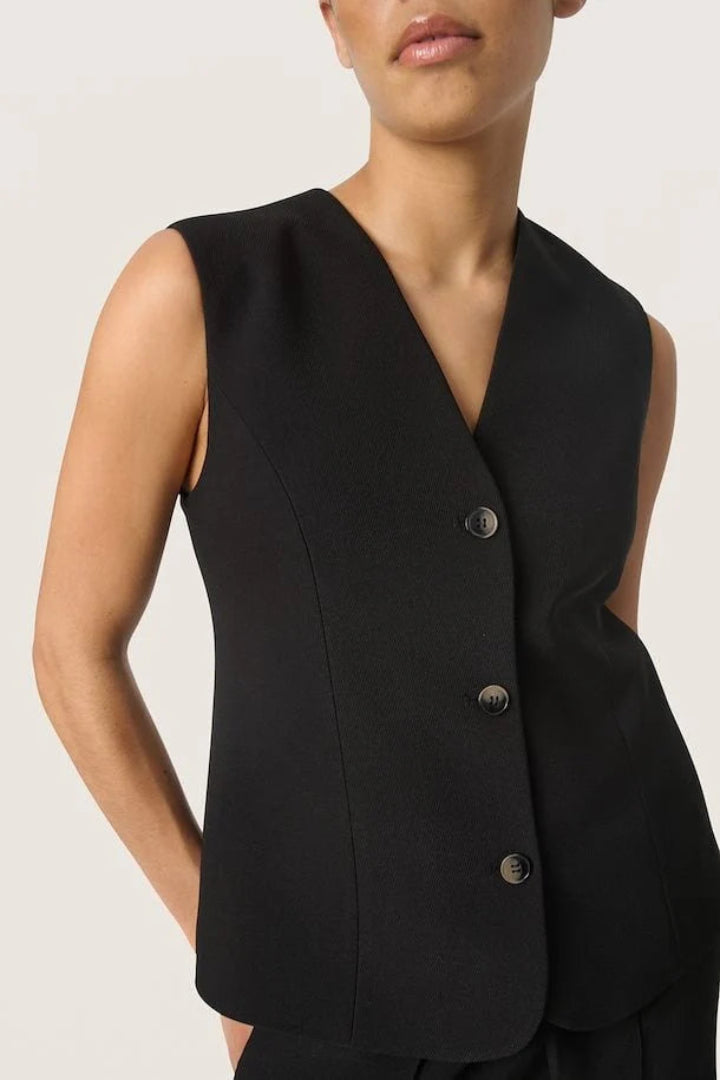Soaked In Luxury SLEureka Waistcoat Black