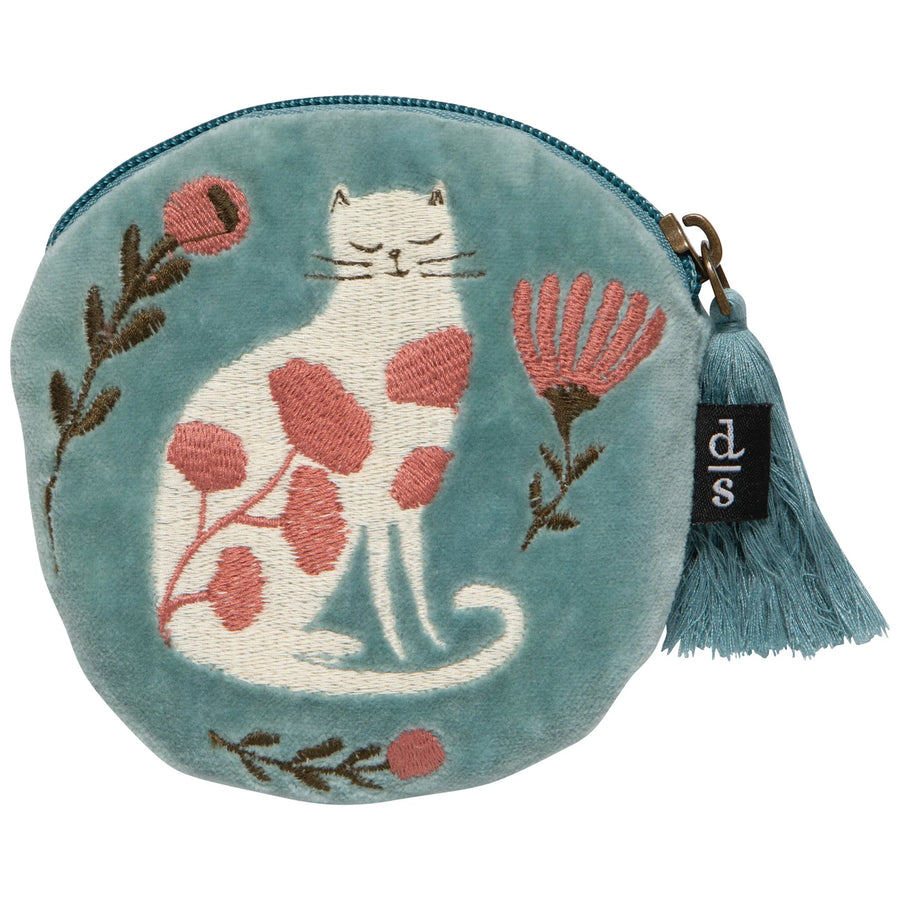 Danica Catbloom Embroidered Coin Purse