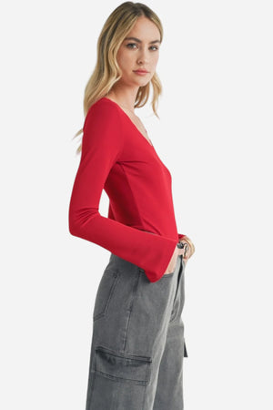 Sage the Label Special Gaze Knit Top Red