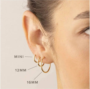 Petite Gold Thin Hoops