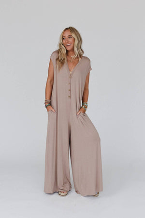 Three Bird Nest Daphne Jumpsuit Mocha