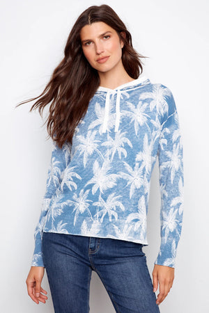 Charlie B Reverse Print Hoodie Tropic