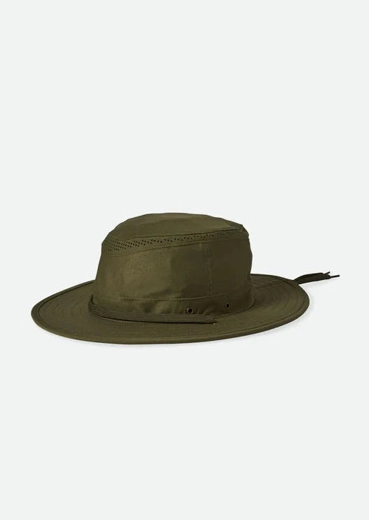 Brixton Coolmax Packable Safari Bucket Hat Olive Surplus