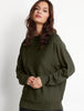 Culture CUannemarie Batwing Jumper Olive Night Melange