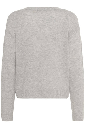 Culture CUbjanca Arrow Cardigan Mid Grey Melange