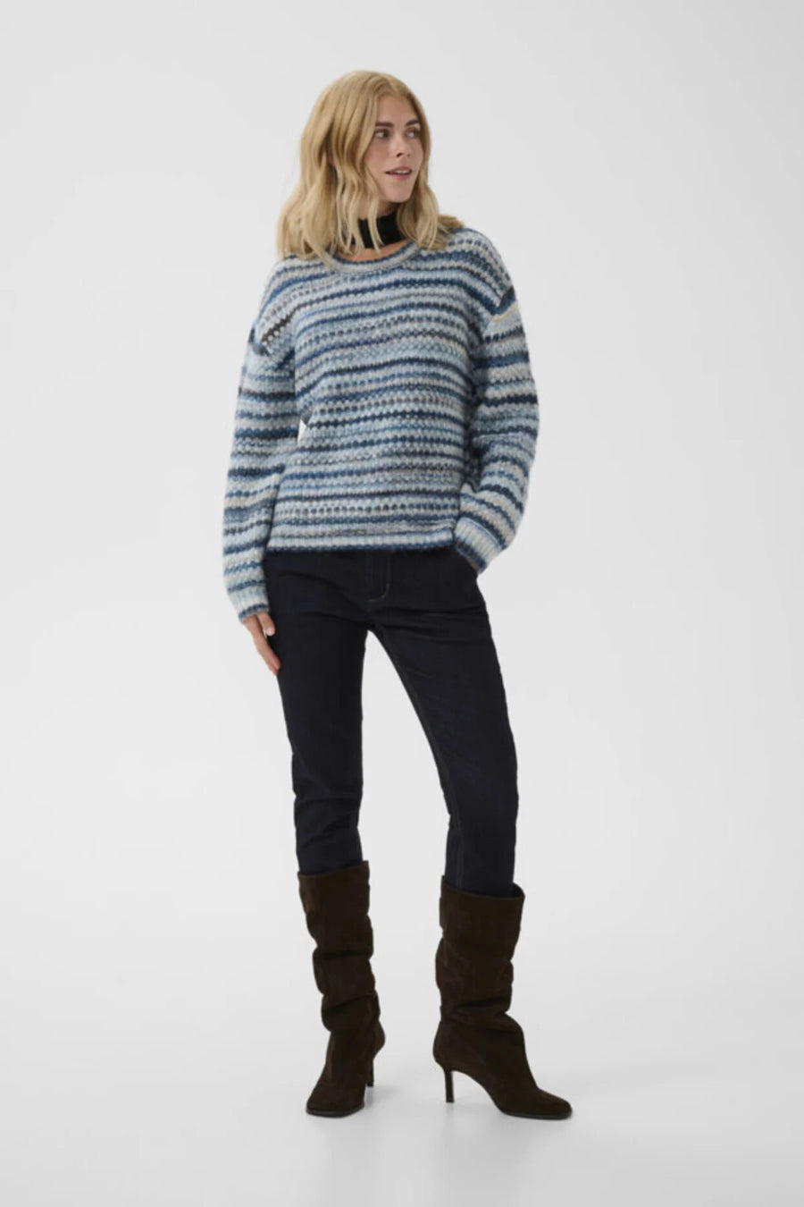 Culture CUhazel Pullover Blue Melange Multi