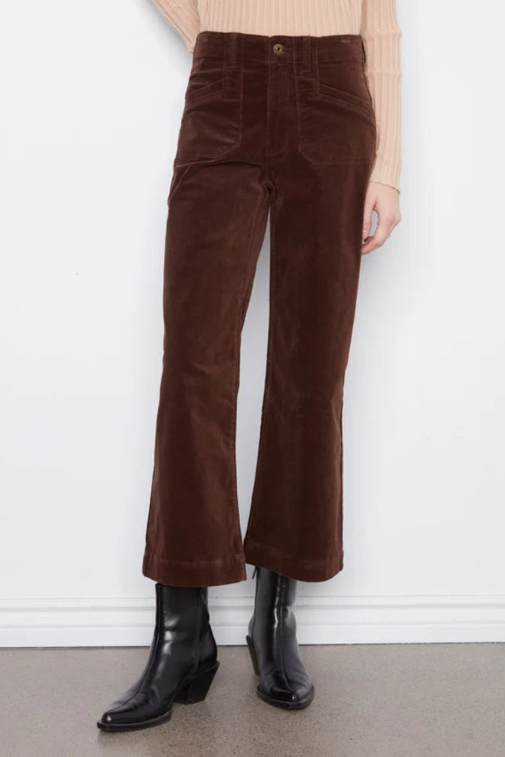 Charlie B Cropped Wide Leg Corduroy Pants Coffee