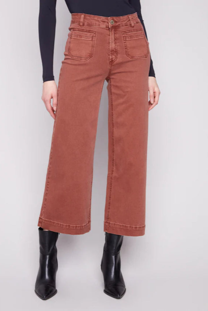 Charlie B Cropped Patch Pocket Sepia