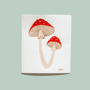 Goldilocks Swedish Dishcloth: Mushrooms