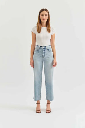 Daze Pleaser High Rise Wide Ankle New Light