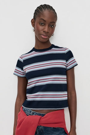 Daze Zuma SS Crew Neck Tee Shadow Stripe