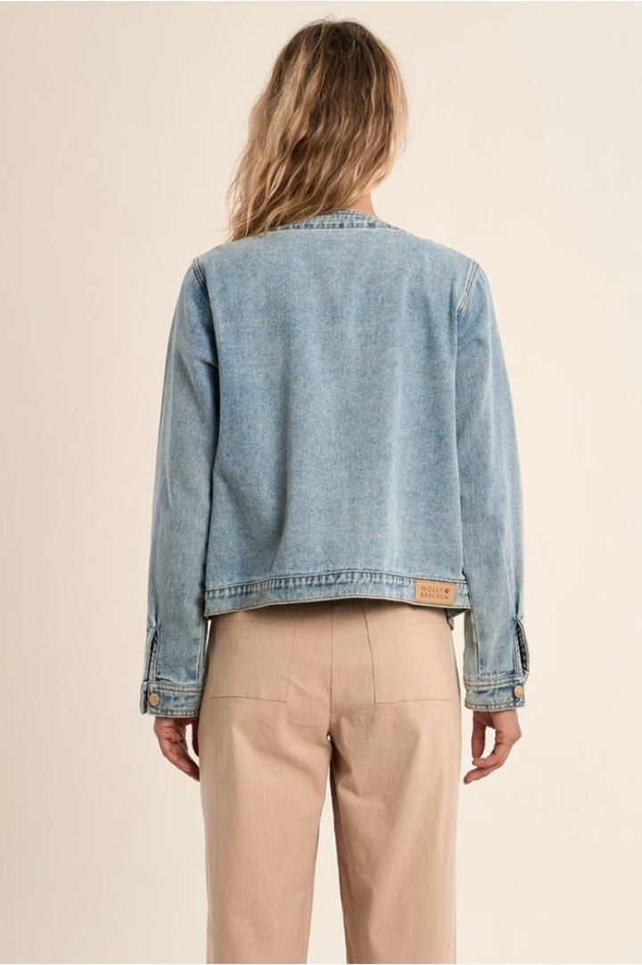Molly Bracken Ladies Woven Jacket Denim
