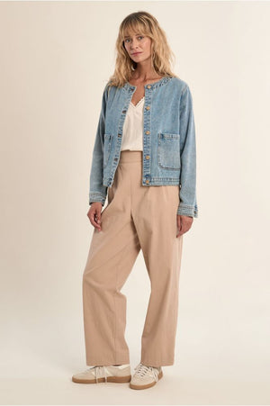 Molly Bracken Ladies Woven Jacket Denim