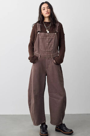 Free People Good Luck Overall Chocolate Mousse