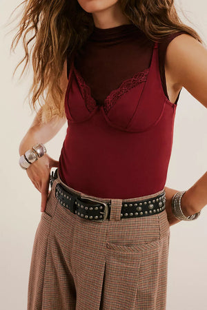 Free People WTF Sola Stud Belt Black