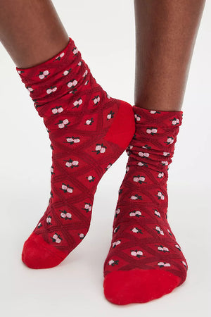 Free People Floral Jacquard Socks