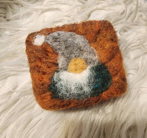 Felted bar of soap, gnome design