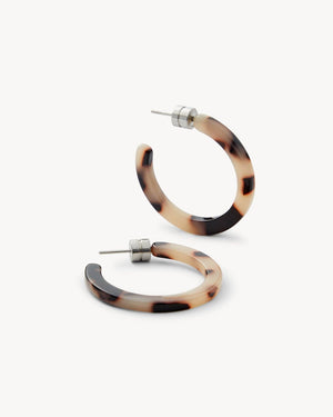 Mini Hoops in Ash Blonde Tortoise