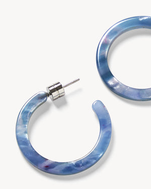 Mini Hoops in Cosmic Blue