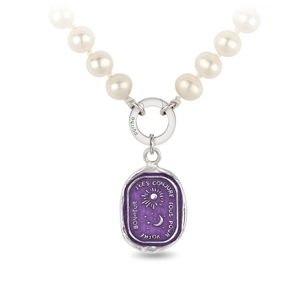 Pyrrha Everything For You Knotted Freshwater Pearl Necklace - Mystic Violet